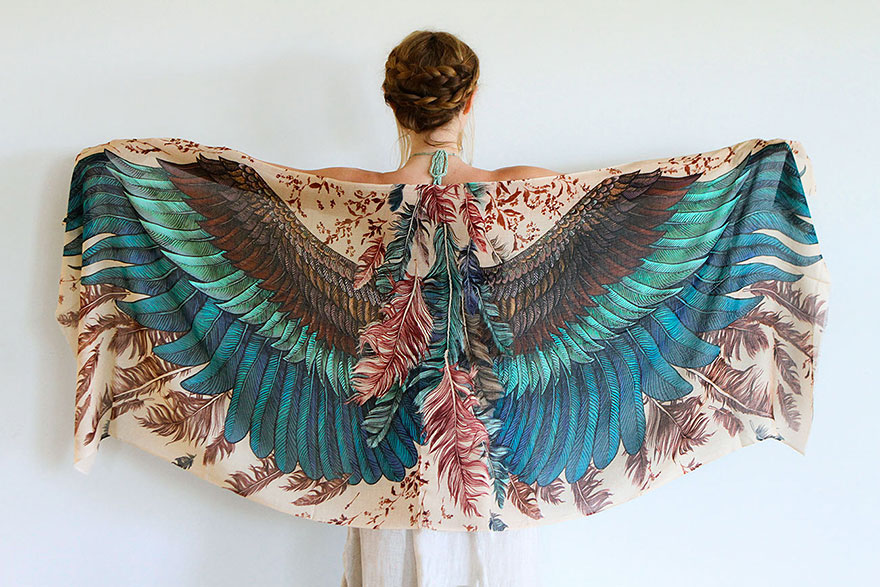 bird-scarves-wings-feather-fashion-design-shovava-1