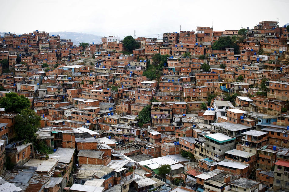 A view of the Petare slum, know as one of ther most violent areas of Caracas, Venezuela.