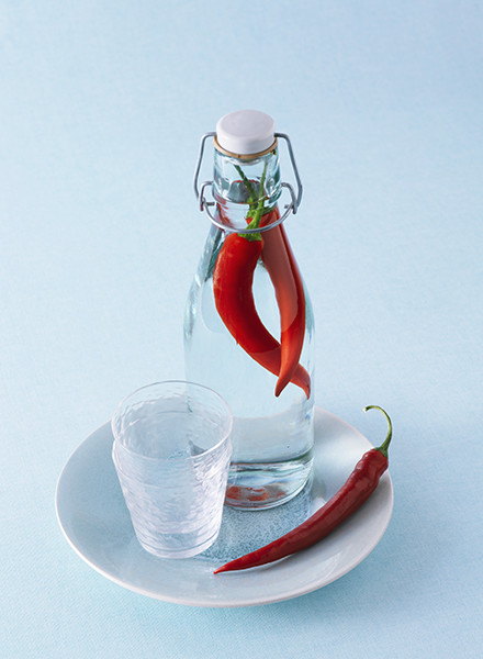 Chile pepper infused vodka